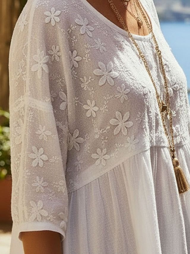 Women's Shirt Linen-Inspired Sets Blouse Cotton Shirt Solid