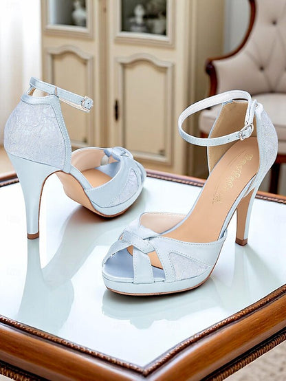 Women's Peep Pink Sandals Satin Elegant High with Heel Toe