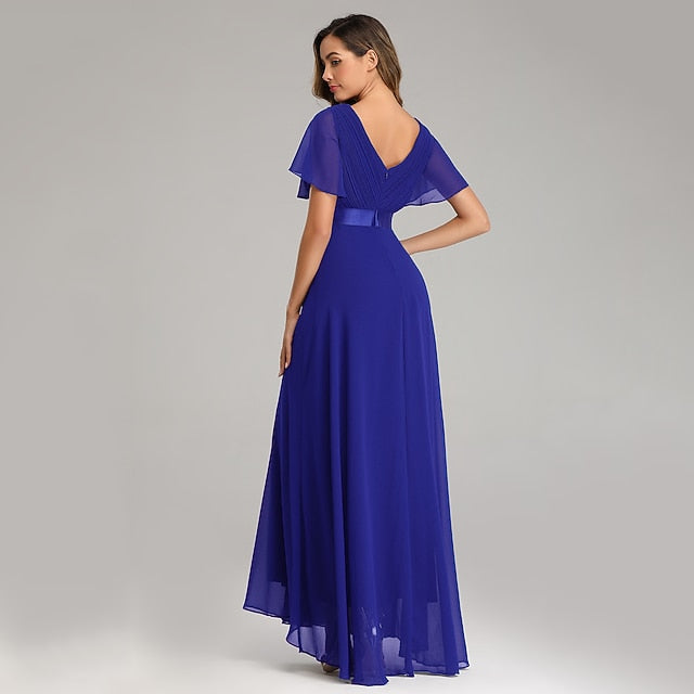 A-Line Ruched Wedding Guest Dress Beach Wedding Elegant Formal