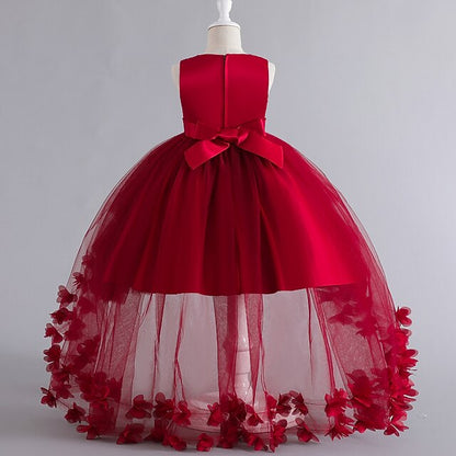 Color Toddler Party Sleeveless Solid Dress Girls'