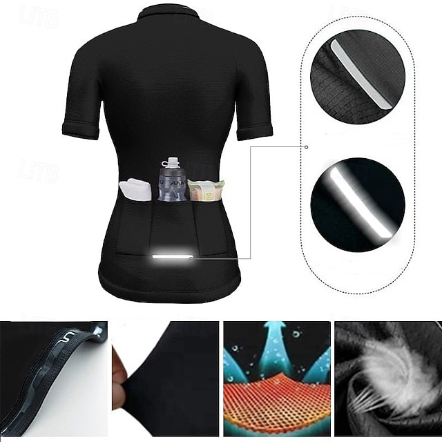 Women's Cycling Jersey Graphic Geometric Gradient Short