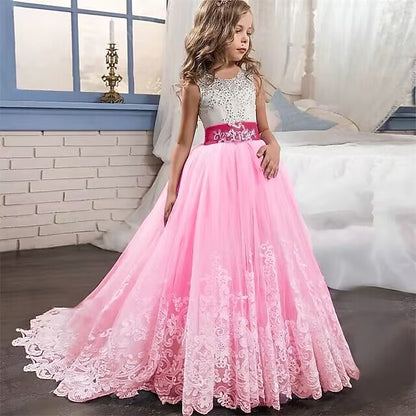 Sleeveless Kids Girl Girls' Dress Flower Wedding