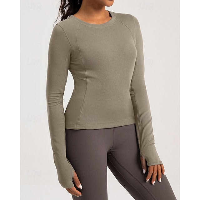 Women's Solid Colored Tennis Shirt Sport Top Stylish