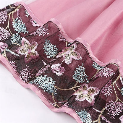 Flower 3D Girl Party Sleeveless Girls' Dress