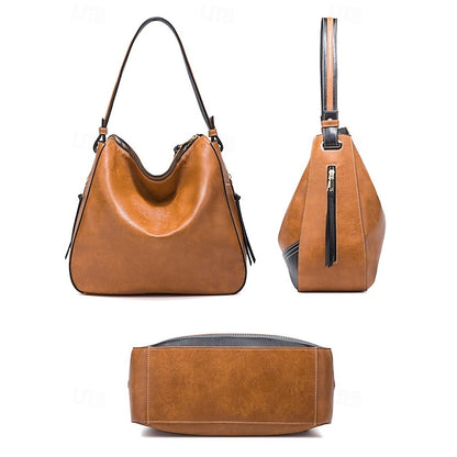 Faux Bag Women's Set Handbag 4-Piece – Leather Shoulder