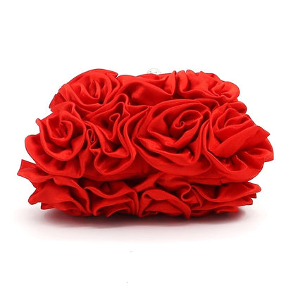 Red Design Vintage Bag Clutch Elegant Floral – Rose Evening