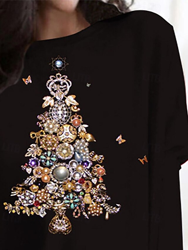 Women's Mini Dress Christmas Dress Print Dress Fashion