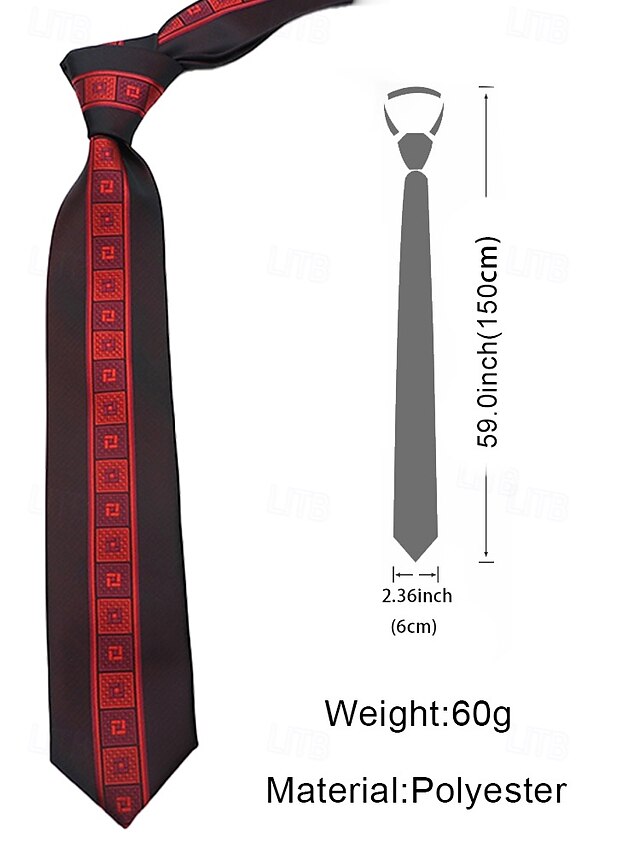 with Men's Classic Necktie Pattern Polyester
