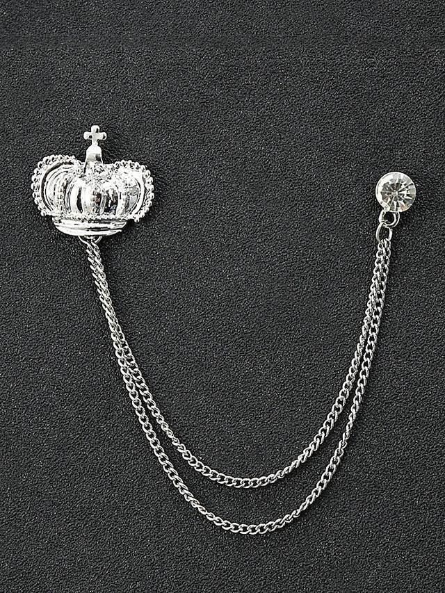 Elegant Pins Reindeer – Men's Alloy Christmas Collar