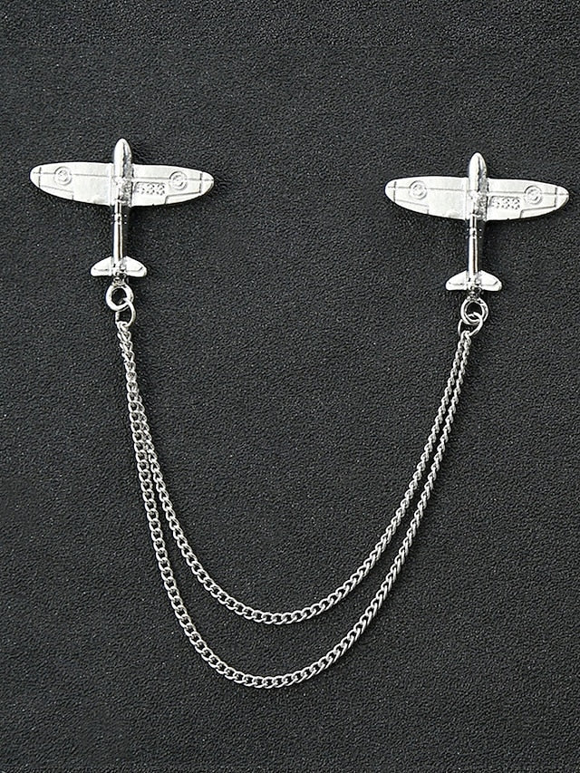 Elegant Pins Reindeer – Men's Alloy Christmas Collar