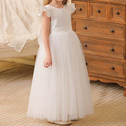 Color Party Kids Girls' Solid Dress Flower Girl