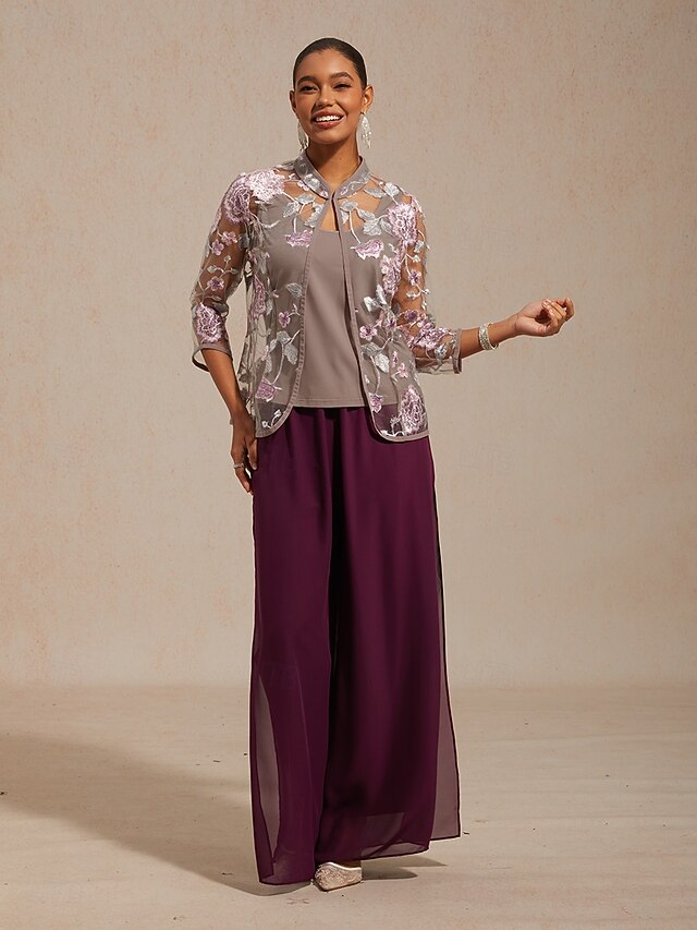 Women's Dressy Tops Twinset Elegant Lace Sequins Paisley