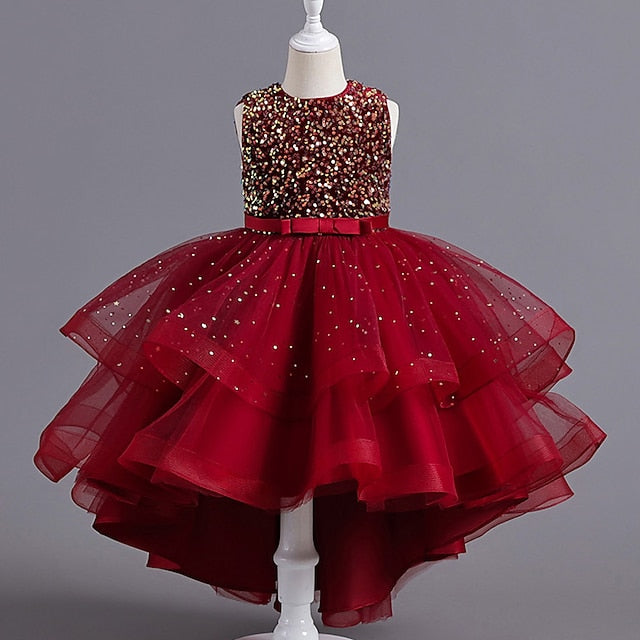 Party Girls' Color Sleeveless Solid Dress Kids