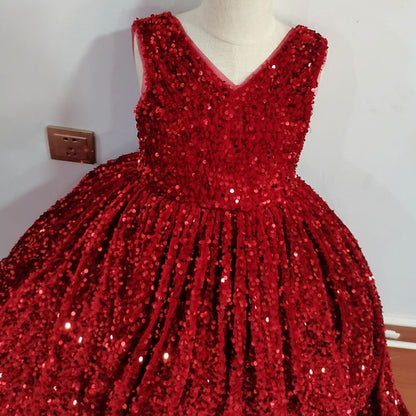 Flower Sleeveless Girls' Dress Girl Solid 3D Colored