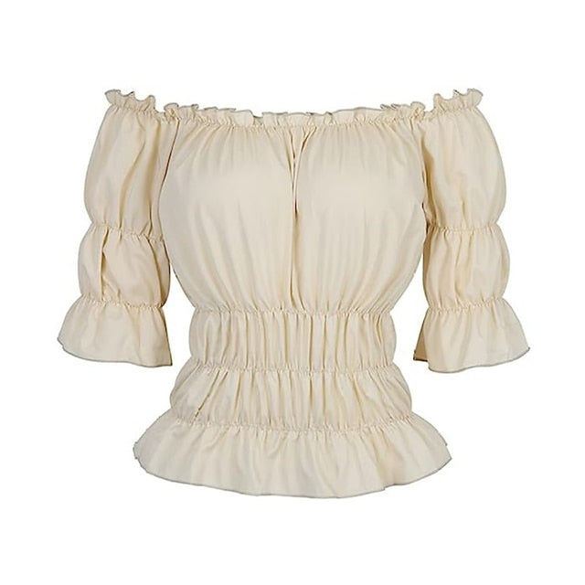Pirate Lady Elegant Victorian Medieval Renaissance Summer Blouse