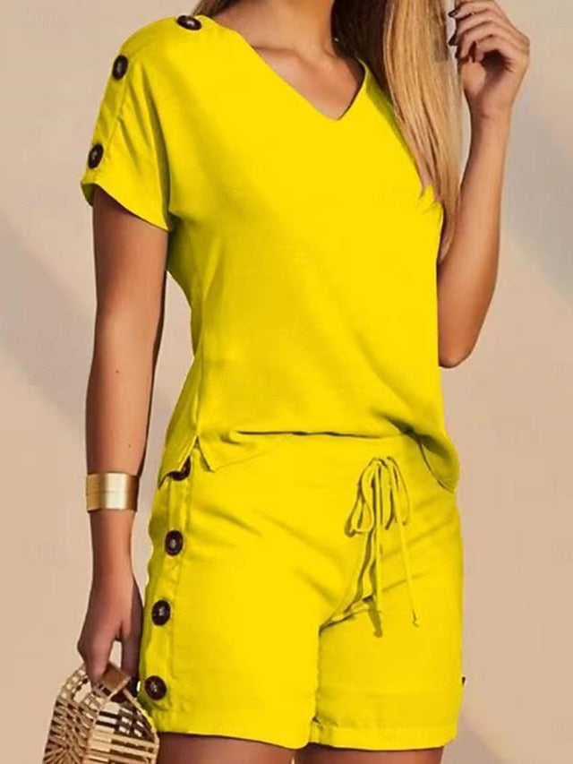 Women's 2 Pieces Fashion Streetwear Daily Shorts Sets Short