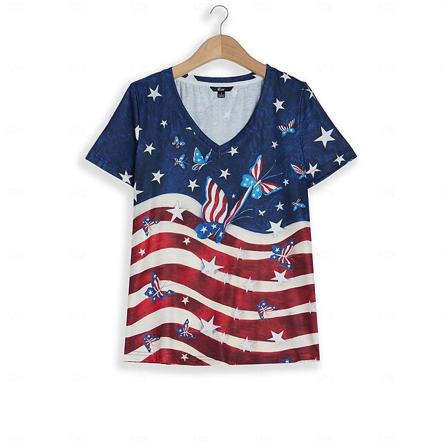 Independence Day Patriotic Shirt Women's T Shirt Flag