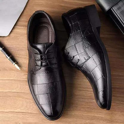 – Pattern Men's Shoes Black Classic Crocodile