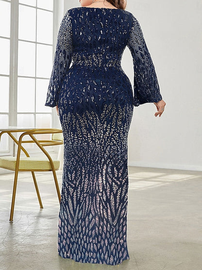 Size Party Curve of Mother V the Bride Plus Dress Elegant