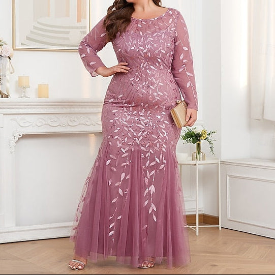 Formal Floor Gown Mermaid Evening Trumpet / Dress Sparkle