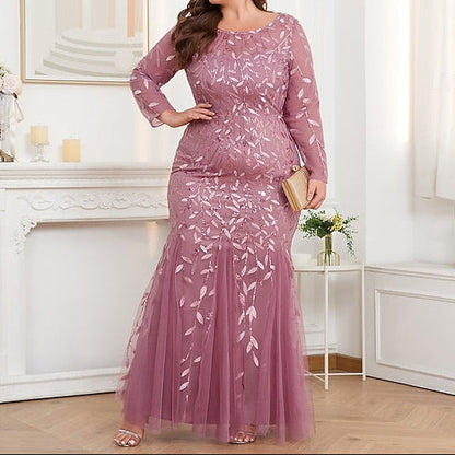 Formal Floor Gown Mermaid Evening Trumpet / Dress Sparkle