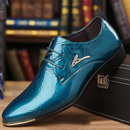 Lace-Up Purple Bold Shiny Shoes Men's – Patent