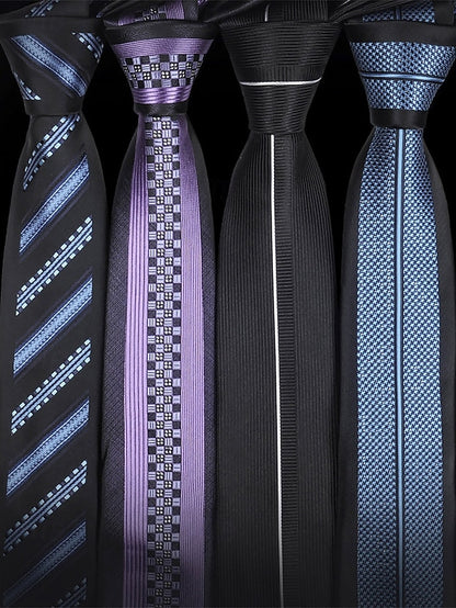 Narrow - 6cm Tie Pattern Positioning Stripe Men's
