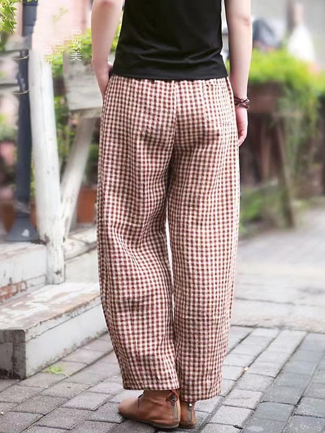 Women's Wide Leg Pants Trousers Vacation Streetwear Simple
