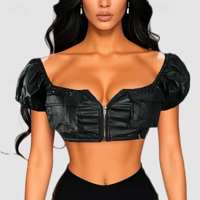Sexy Punk & Gothic Crop Top Bustier Fancy Dress Women's