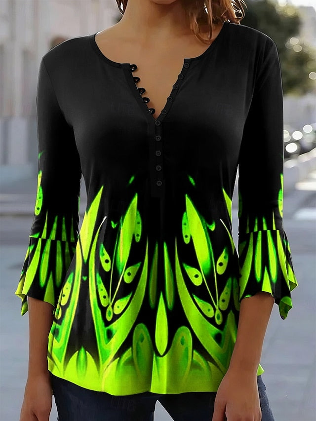 Women's T-Shirt  Graphic Abstract Elegant Vintage Stylish