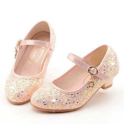 Girls' Shoes Heel Glitter Mary Low Jane Sparkle