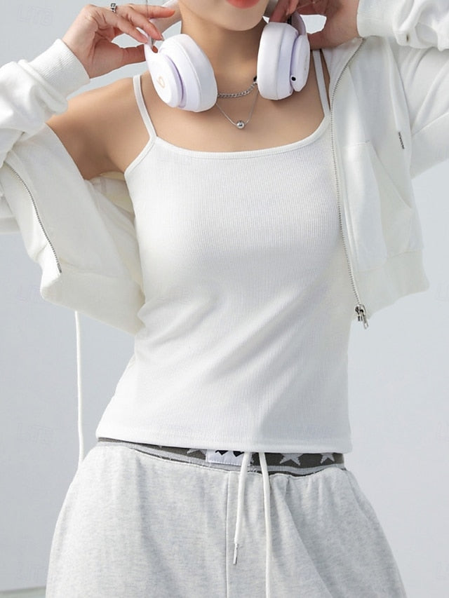 Women's Blouse Camisole Tank Top Plain Vintage Stylish