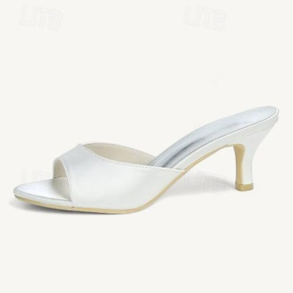 Kitten Heel Sandals Open Toe Women's Wedding Shoes