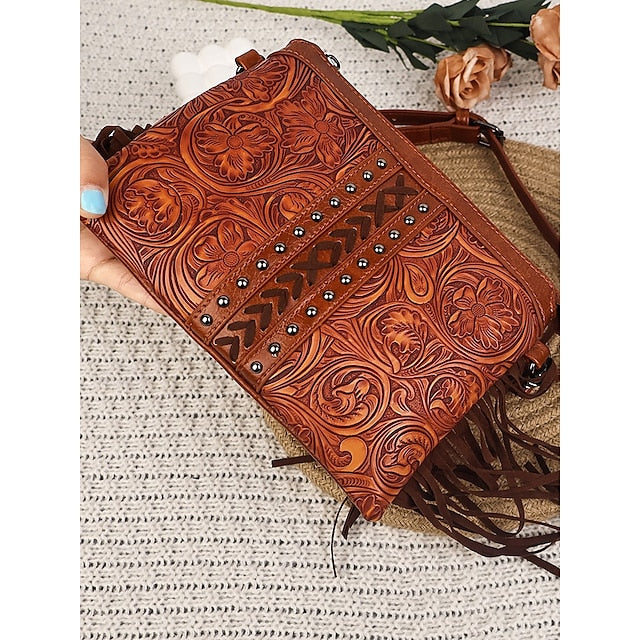 PU Crossbody Leather Bag Shoulder Wristlet Women's Bags