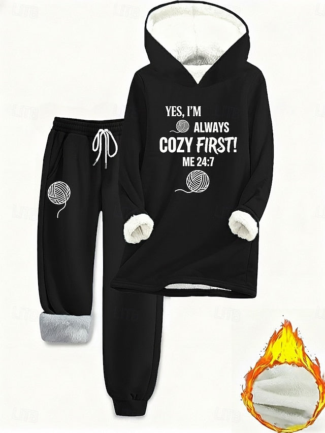 Women's Two Piece Sets Tracksuit Pants Sets Long Sleeve