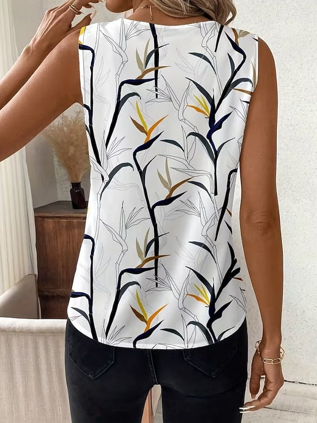 Women's Tank Top Floral Graphic Plants Elegant Vintage