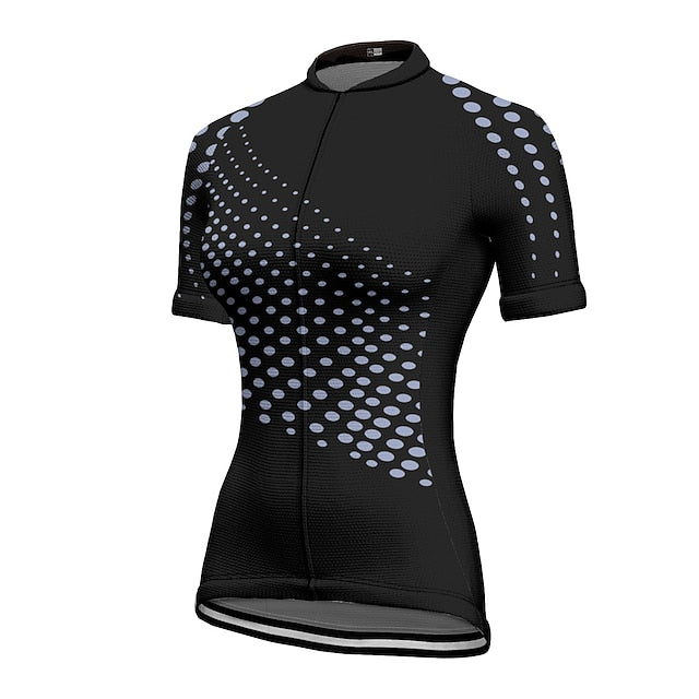 Women's Cycling Jersey Polka Dot Patterned Short Sleeve