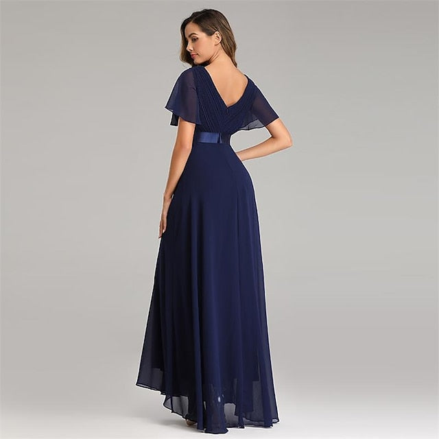 A-Line Ruched Wedding Guest Dress Beach Wedding Elegant Formal
