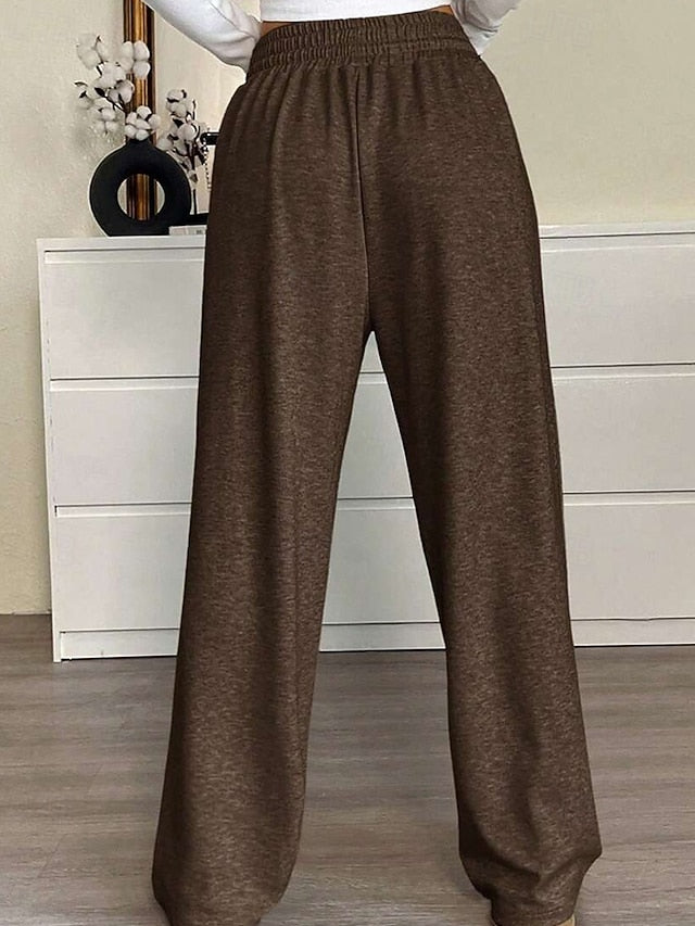 Women's Culottes Wide Leg Chinos Casual Long Medium Waist