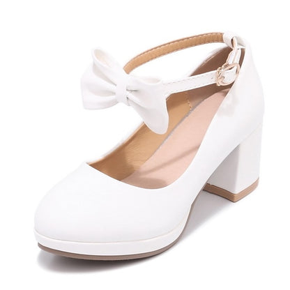 White for Bow Jane Shoes Girls' - Perfect Weddings Mary