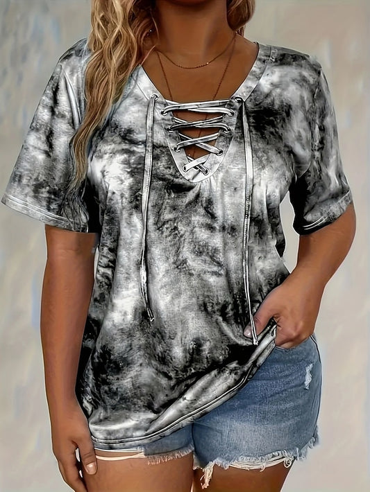 Women's Cotton Shirt Color Block Fashion Casual Short