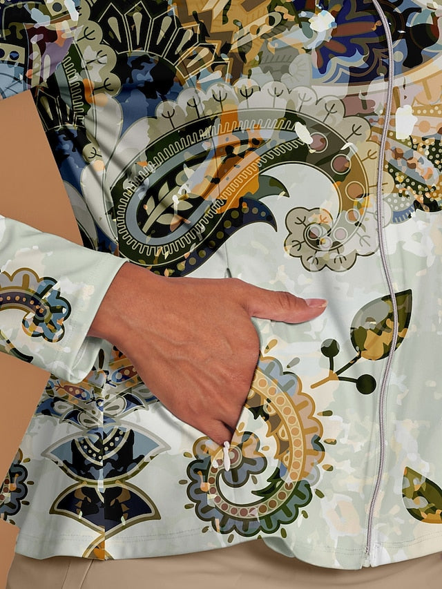 Women's Golf Jacket Light Green Long Sleeve Top Ladies Golf