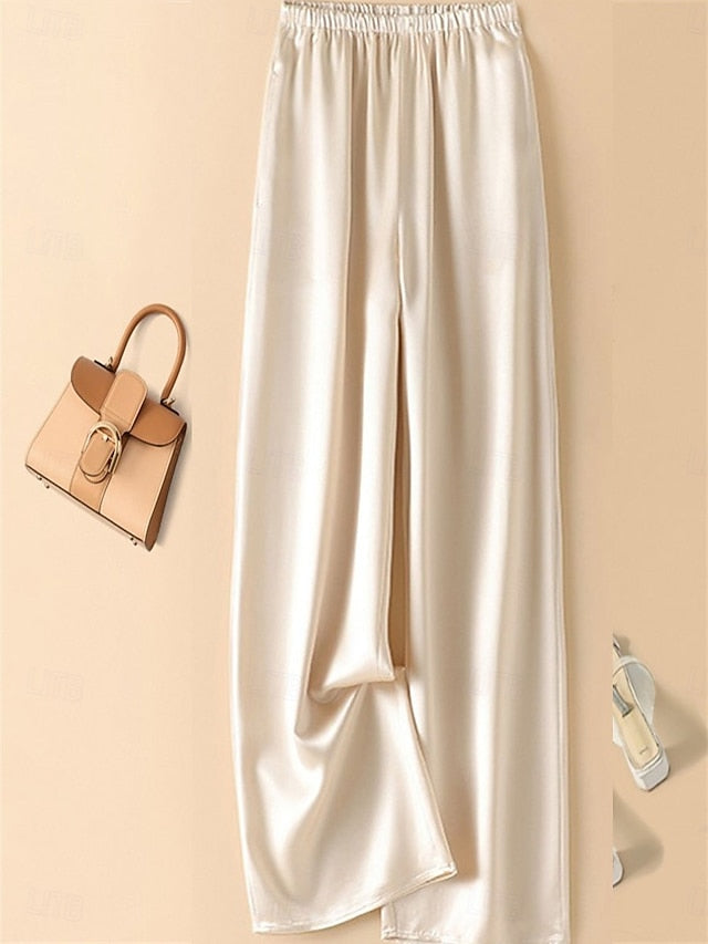 Women's Culottes Wide Leg Wide Leg Chinos Straight Elegant