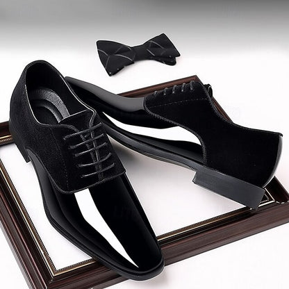 Shoes Oxford with Navy Leather Patent Men's Blue