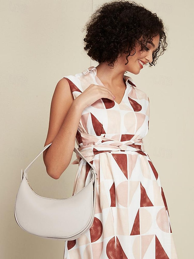 Women's White - Bag Elegant Shoulder Crescent Stylish