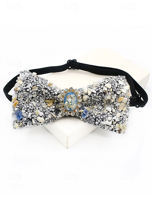 Bow Gemstone Adjustable Men's Luxury Tie – with Strap