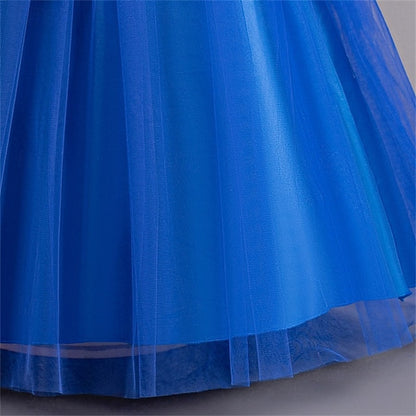Party Cosplay Solid Dress Girls' Color Kids