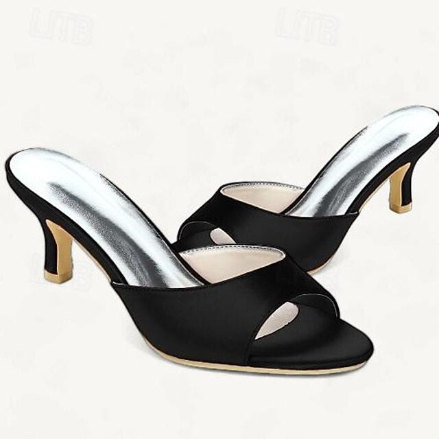 Kitten Heel Sandals Open Toe Women's Wedding Shoes
