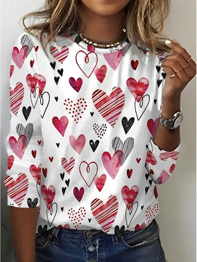 Valentine's Day Women's T Shirt Graphic Vintage