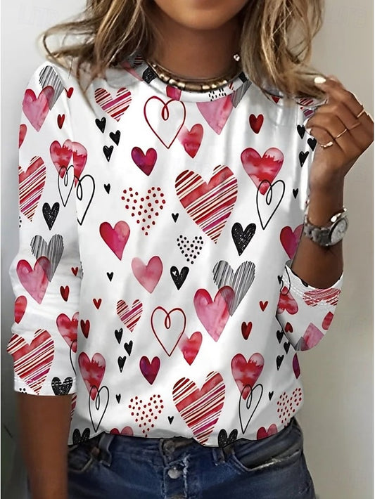 Valentine's Day Women's T Shirt Graphic Vintage